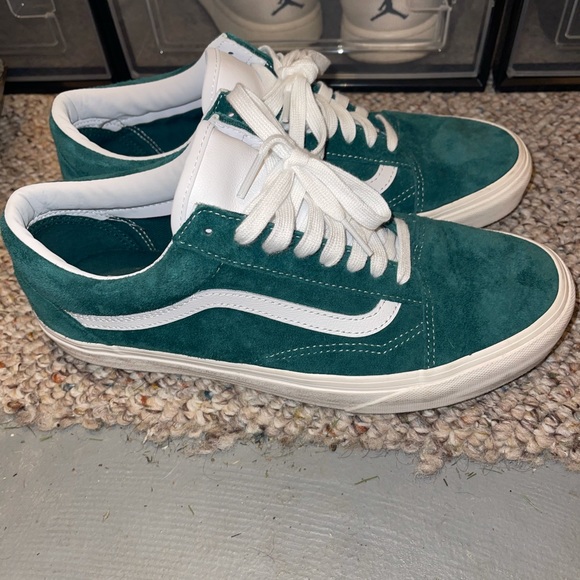 Vans old school size 8 men’s green suede good condition - Picture 3 of 5
